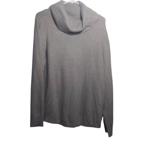 Rachel Zoe Soft Cozy Cowl Neck Gray Knit Sweater Lightweight Size XL - Picture 1 of 8